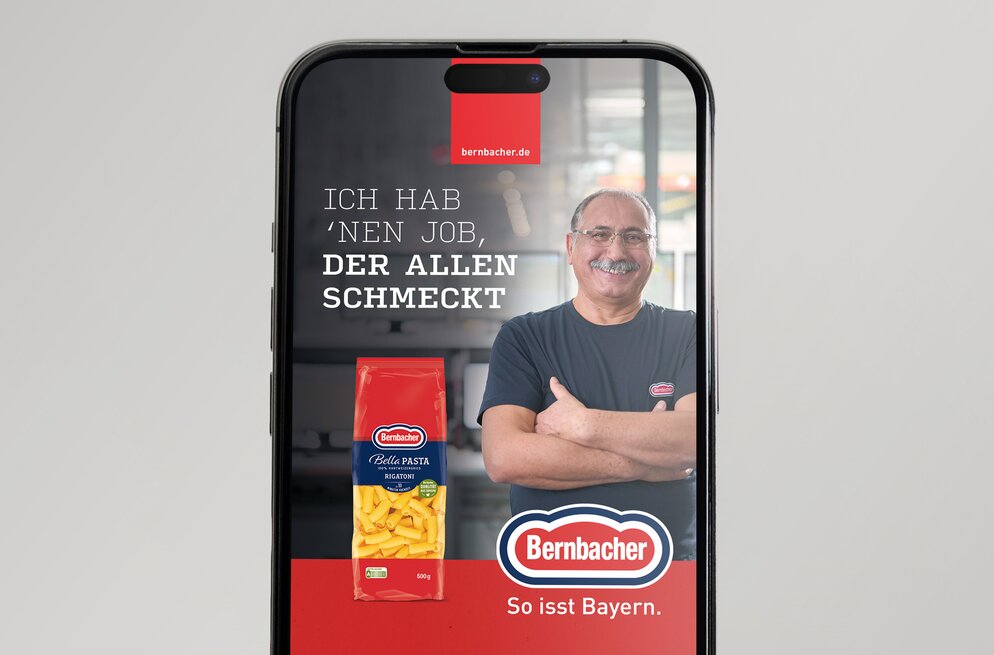 Für die Marke Bernbacher entwickelte die Branding Agentur online einen neuen Karrierebreich auf der Website.