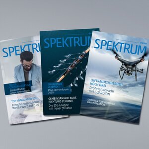 Das Kunden- und Mitarbeitermagazin Spektrum der ESG ist ein Projekt der Markenagentur aus München.